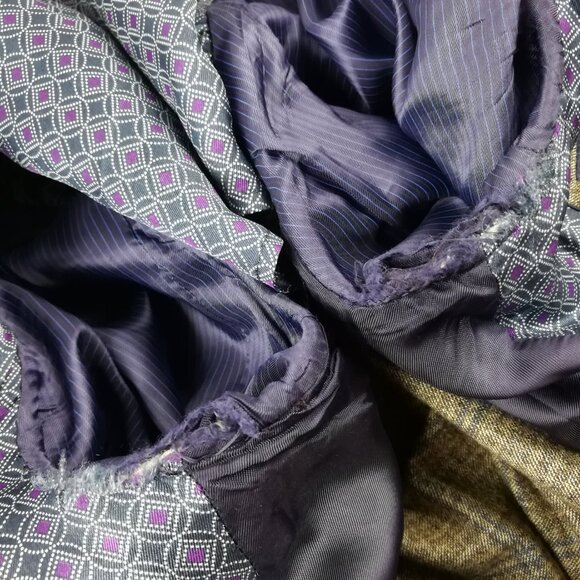 Ted Baker London Sport Coat Flannel Wool Sharkskin Windowpane Plaid Blue 40S - Picture 8 of 15